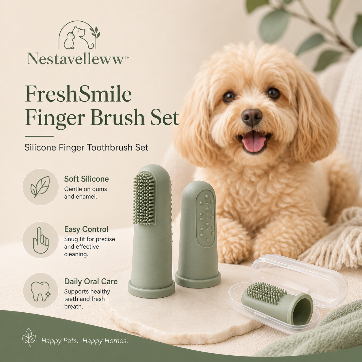 Nestavelleww™ FreshSmile Finger Brush Set
