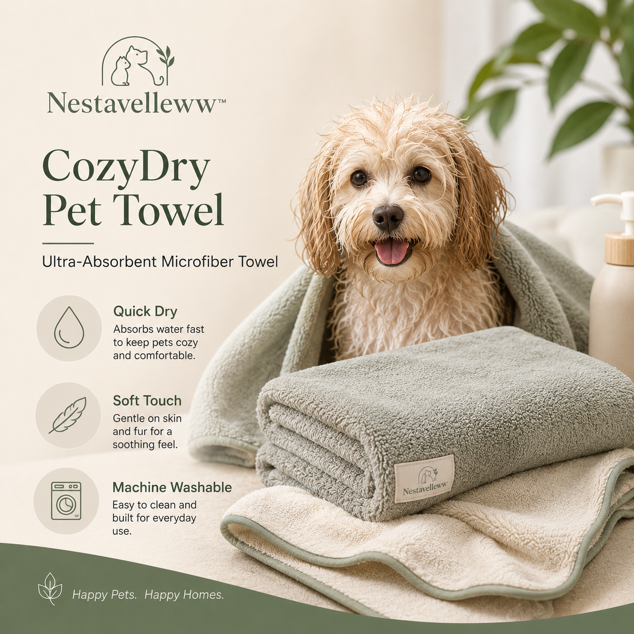 Nestavelleww™ CozyDry Pet Towel