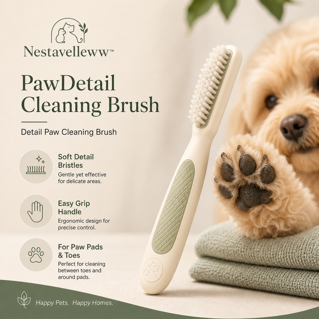 Nestavelleww™ PawDetail Cleaning Brush
